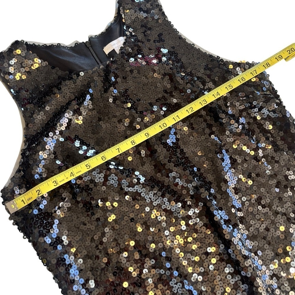New York & Co Black Silver Sequin Cocktail Dress Medium New - Picture 9 of 10